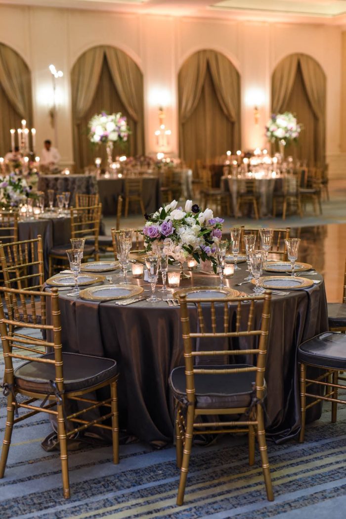 Four Seasons Dallas wedding reception guest tables