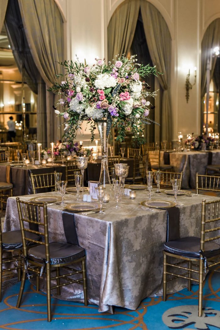 Four Seasons Dallas wedding square tables