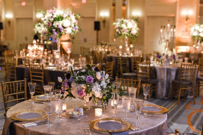Table setting at a Four Seasons Las Colinas wedding reception